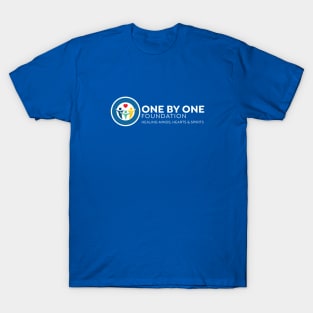 One By One Foundation - landscape logo with white letters T-Shirt